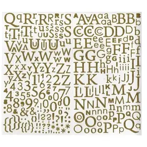 alphabet autocollant or pailleté - 11004047