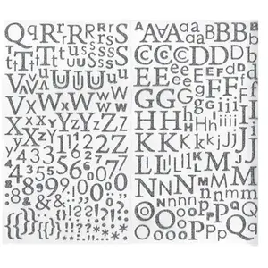 alphabet autocollant argent pailleté - 11004048 pas cher