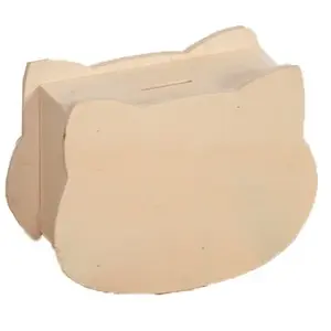 Artemio Support à décorer en bois - Tirelire - Tête de chat - 15 x 10,5 x 6,3 cmVendu parscrapmalin