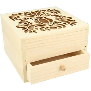 Comparateur de prix : Boîte à Bijoux - ARTEMIO - Secret Garden - Bois - Beige - 16 x 16 x 10 cm