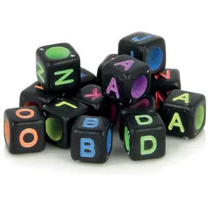 Comparateur de prix : Artemio Perles alphabet - Noir et couleurs - 6 mm - 300 pcs