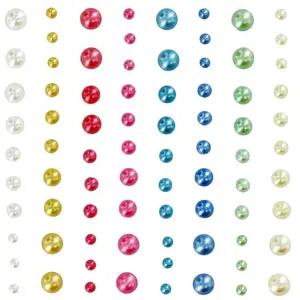 Comparateur de prix : Artemio Demi-perles adhésives - multicolore - 80 pcs