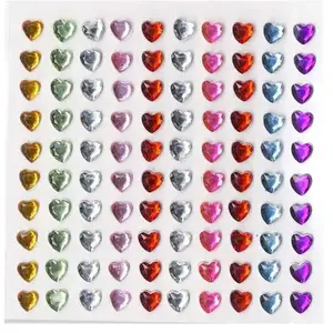 Non communiqué Stickers - 100 Strass coeurs - 6mm