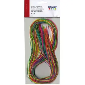 Comparateur de prix : Artemio 22010003 30 Fils Scoubidous Fluo Plastique Multicolore 12 x 1,5 x 27,5 cm