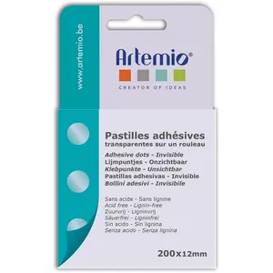 Artemio Pastilles Adhésives Permanentes ø 12 mm 200 pcs TransparentVendu parscrapmalin