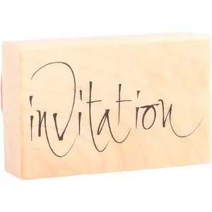 Artemio ARTHF382 Invitation Tampon F Texte N°2 Bois Multicolore 4,5 x 2,5 x 7 cmVendu parscrapmalin
