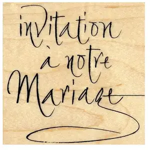 Comparateur de prix : Artemio Tampon en bois invitation à  notre mariage 70mm - artémio