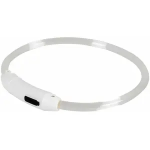 Collier pour chien lumineux Duvoplus Blanc 45x2,5x1 cm 15410 pas cher