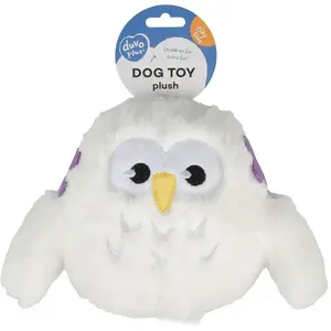 Comparateur de prix : Jouet peluche pour chien hibou fleuriste Duvoplus Blanc 24x17x8 cm 14963