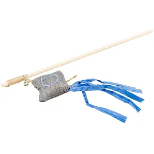 Canne à pêche pour chat cerf-volant avec herbe à chat Duvoplus Eco (x4... pas cher