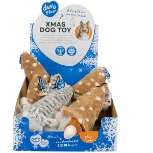 Jouet peluche pour chien lutins rigolos Duvoplus Xmas Marron 20x26x10 ...