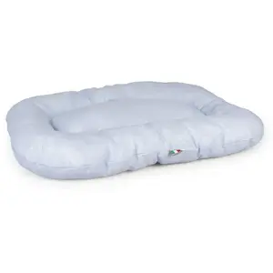 Comparateur de prix : Duvo+ Coussin Ovale Matelassé Bleu Mellow M - 81x55x8cm