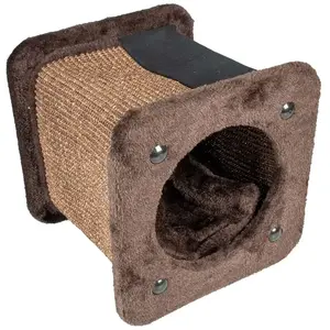 Comparateur de prix : Griffoir pour chat en tunnel Duvoplus Square Marron 30x30x28 cm 15815