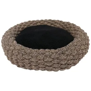 Comparateur de prix : duvoplus, Panier Rond Espresso Modèle Siesta M - 54x54x13cm Noir/Brun,...