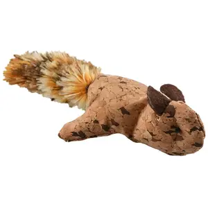 Jouet peluche pour chat cork ecureuil avec grande queu Duvoplus Marron... pas cher