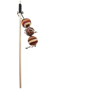 Canne à pêche pour chat balles Duvoplus Knitted Marron 40x4x5 cm 12071 pas cher