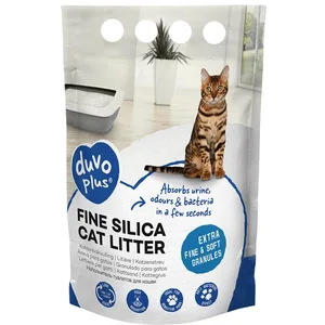Litière Silica Fine pour chat Duvoplus Blanc 2 kg 11972