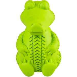 Comparateur de prix : Distributeur de nourriture pour chien crocodile assis en caoutchouc Duvoplus Vert 7,5x9,5x12 cm 12561