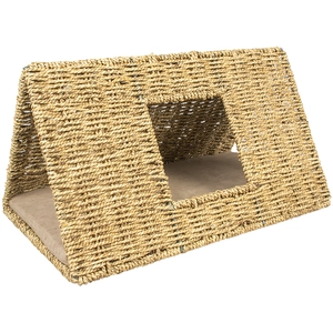 LAROY DUVO Laguna Tunnel pour chats en zostere rond - 80 x 30 x 30 cm pas cher