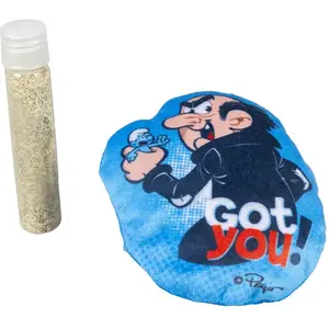 Jouet peluche pour chat gargamel avec catnip Duvoplus Bleu 9x2x10 cm 1... pas cher