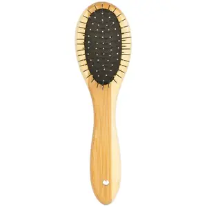 Brosse pour chien à picots avec poignée en bambou Duvoplus Beige 5,5x4... pas cher