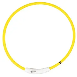 Collier Chien - Duvoplus Anneau flash light USB jaune - 65 cm pas cher