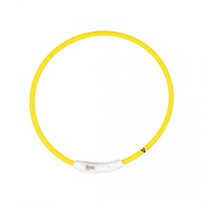 Collier Chien - Duvoplus Anneau flash light USB jaune - 35 cm pas cher
