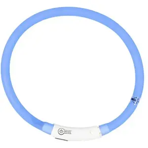 Duvo Anneau Lumineux Seecurity Flash Light Ring Usb Silicone - 70 Cm - Bleu - Pour Chien pas cher