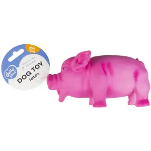 Jouet pour chien en latex Duvoplus Pig With Big Eye Rose 10,7x5,1x5,1 ...