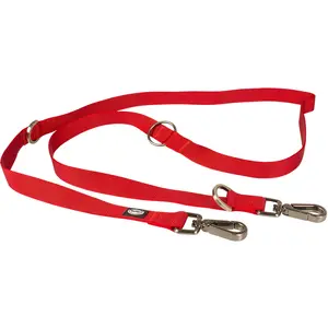 Comparateur de prix : duvoplus, Laisse Duo Confortable et Contemporain Gamme EXPLOR North, Taille 200cm/25mm Rouge, Idéal pour des promenades et expéditions aventureuses, Résistants aux Intempéries