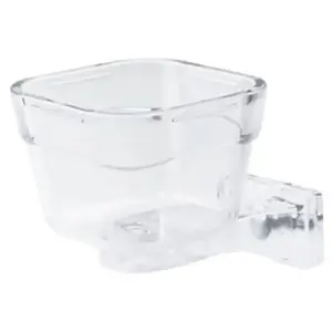 Comparateur de prix : Mangeoire pour pérroquet avec serrure grand Duvoplus Blanc 12x12x12 cm...