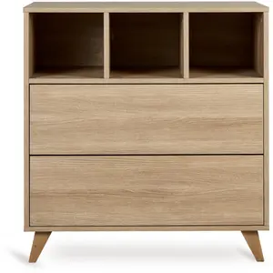 Quax Commode à langer 2 tiroirs Loft Honey AshVendu paraubert