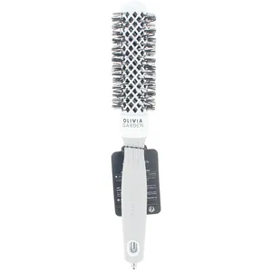 Comparateur de prix : Brosse brushing Expert Blowout Shine nylon blanc gris 25mm Olivia Garden