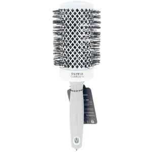 Comparateur de prix : Brosse brushing Expert Blowout Shine nylon blanc & gris 55mm Olivia Garden