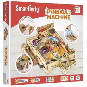 Smartivity - Smart - Flipper en bois à construire - 327 pièces - Blanc pas cher