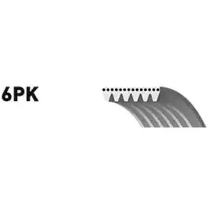 Comparateur de prix : Courroie trapézoïdale à nervures Micro-V® 6PK2413 Gates 6PK2413