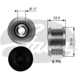 Comparateur de prix : Poulie roue libre, alternateur DriveAlign® OAP7080 Gates OAP7080