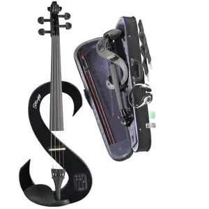 Comparateur de prix : Violon électrique - Stagg - EVN 4/4 BK - Bois massif - Finition noire métallisée - Silencieux