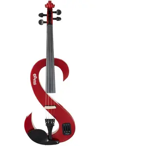 Stagg EVN 4/4 MRD Violon électrique + Casque + Etui Rouge Métallique