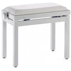 Stagg PB39 WHP SWH - Banquette Piano Blanc Brillant + Skai Blanc