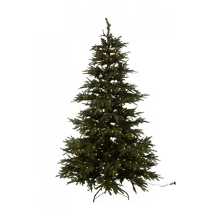 J-Line Jolipa - Sapin de Noël décoratif avec led en plastique vert 150x150x225 cm pas cher