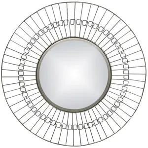 Pomax - Miroir Finesse gris - D.80 cm T.U pas cher