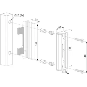 Comparateur de prix : LOCINOX Gâche inox pour serrure portail battant butée aluminium - - P00012534