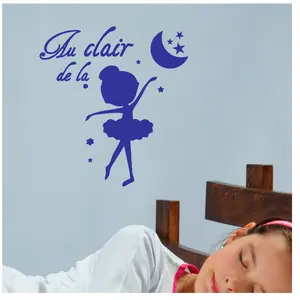 Sticker Silhouette petite danseuse "Au clair de la lune"Vendu parambiance-sticker