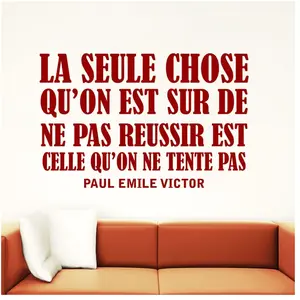 Ambiance-sticker Sticker citation La seule chose de Paul Emile VictorVendu parambiance-sticker