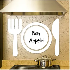 Ambiance-sticker Sticker tableau blanc Design couverts de table pas cher