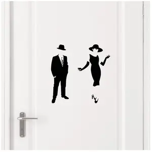 Sticker Silhouette homme et femme élégantVendu parambiance-sticker
