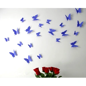 Ambiance-sticker Kit de 12 Stickers papillons 3D violetsVendu parambiance-sticker
