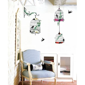 Ambiance-sticker Stickers oiseaux en cages baroqueVendu parambiance-sticker