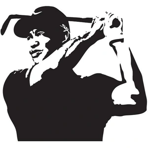 Ambiance-sticker Stickers golf Tiger Wood pas cher